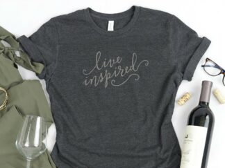 Live Inspired tee (heather dark gray / adult)