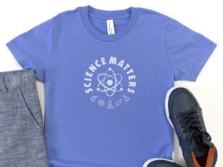 Science Matters tee (blue / youth)