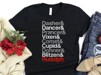 Reindeer Names tee (black / adults)