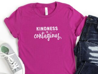 Kindness is Contagious tee (berry / adult)