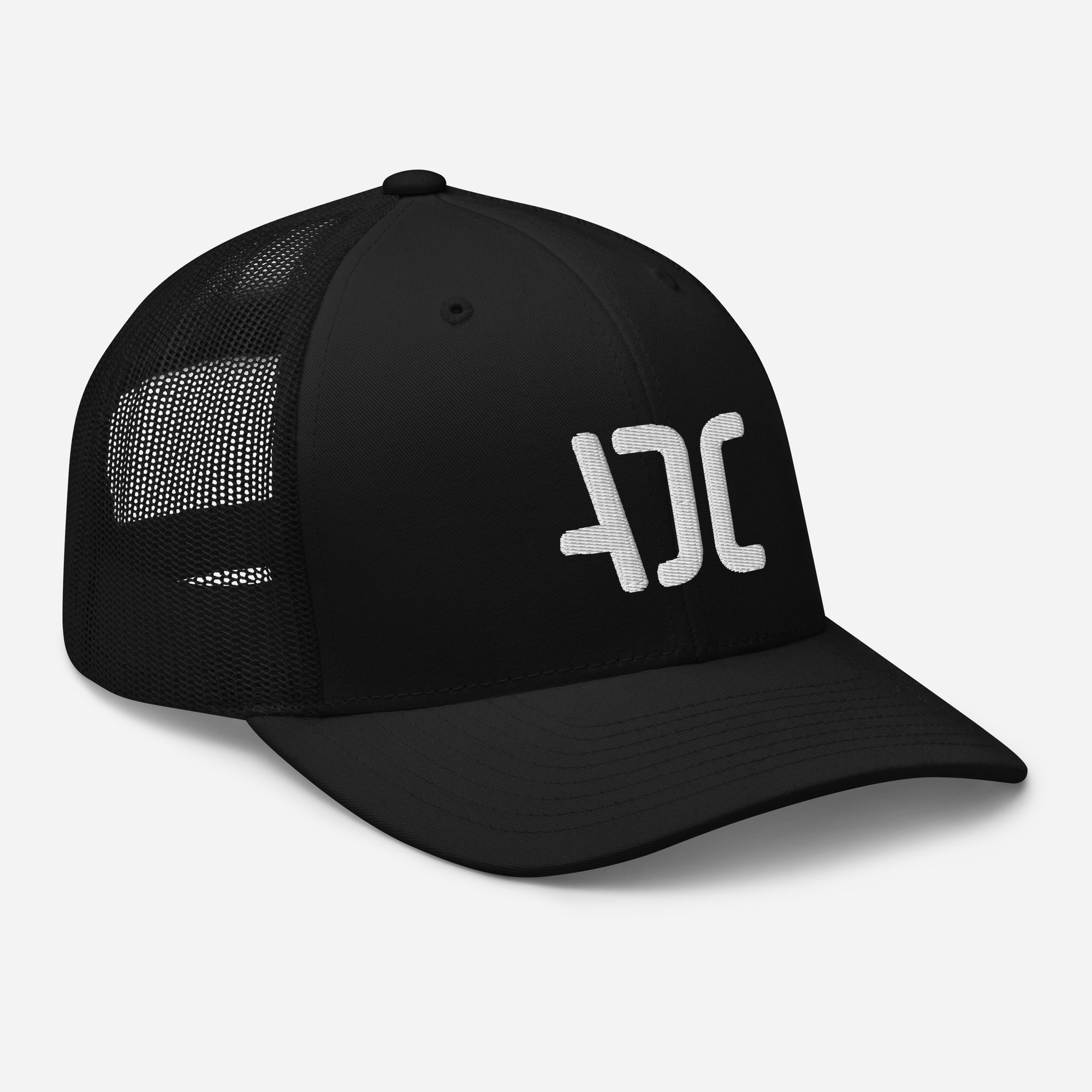 ADC retro trucker hat front left quarter profile
